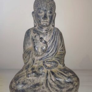 Statue Bouddha effet béton terre cuite Népal
